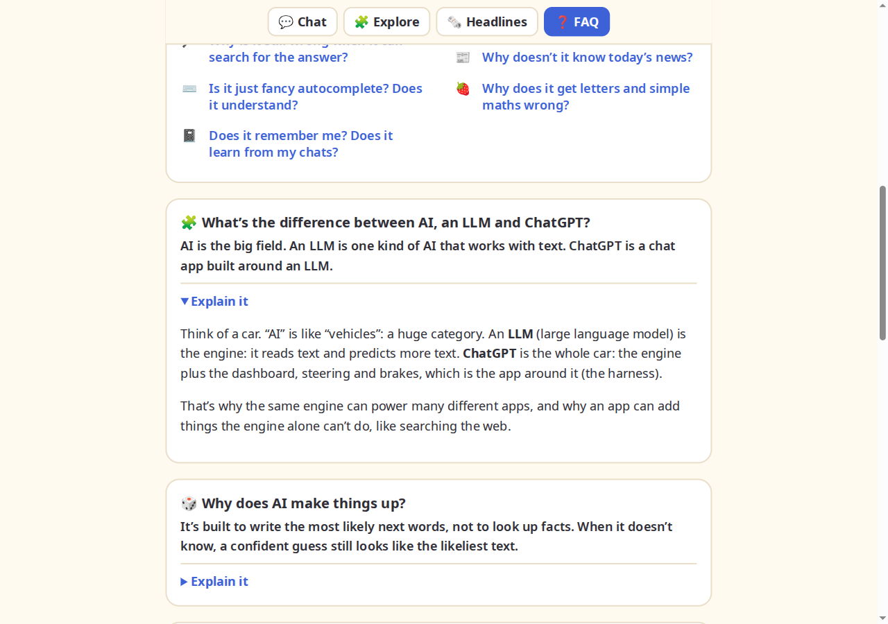 AI for Dummies FAQ section