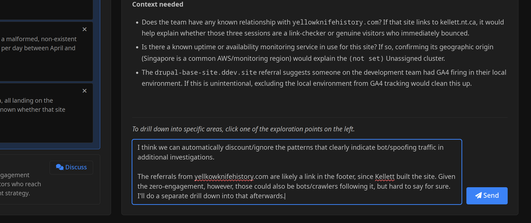 GA4 Intelligence Chat - Context Question